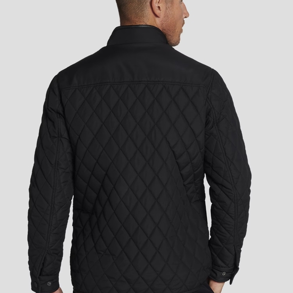 NWT Joseph Abboud Modern Fit Quilted Utility Men's Black Jacket $179 - Picture 4 of 12